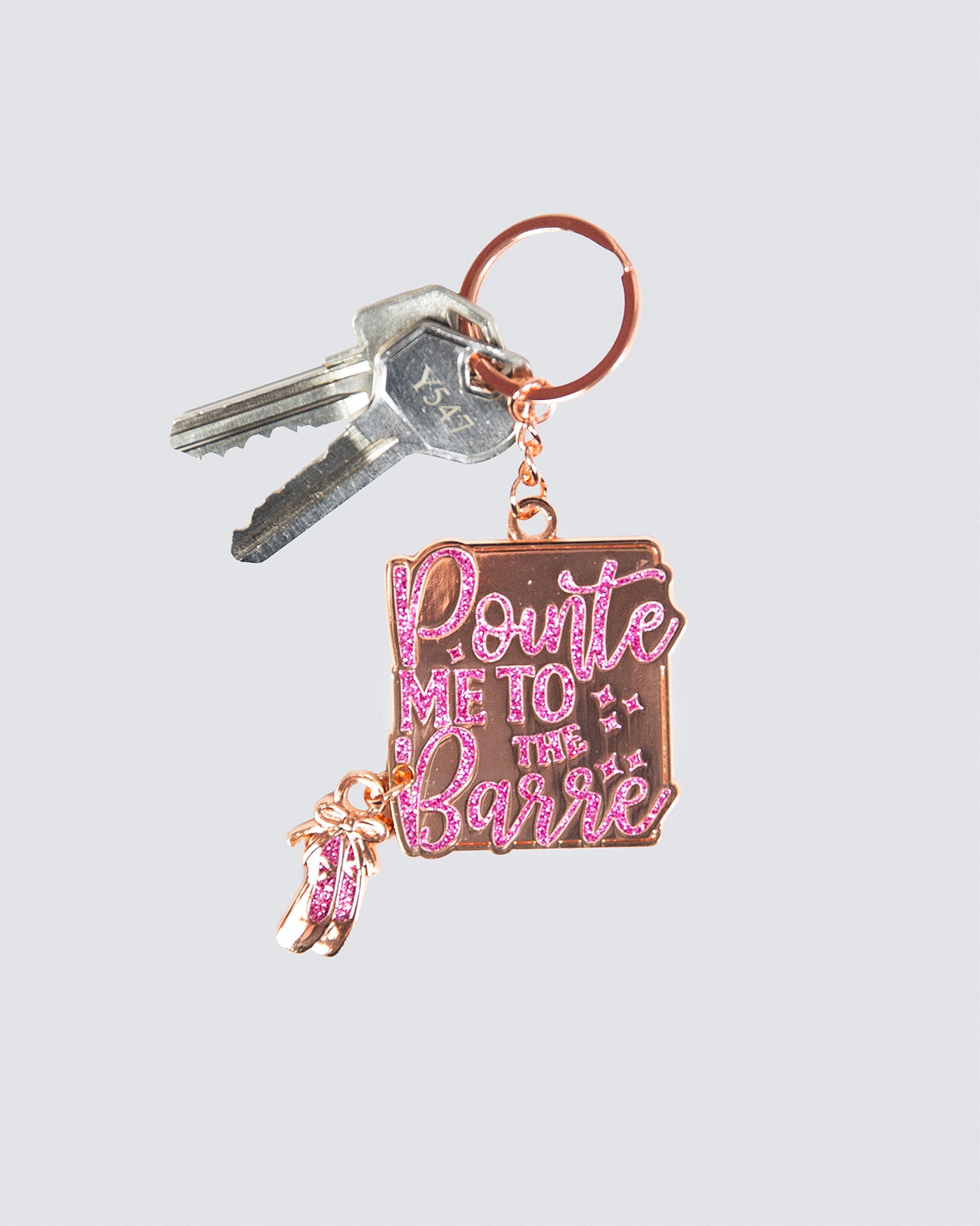 Pointe Me To The Barre Key Ring