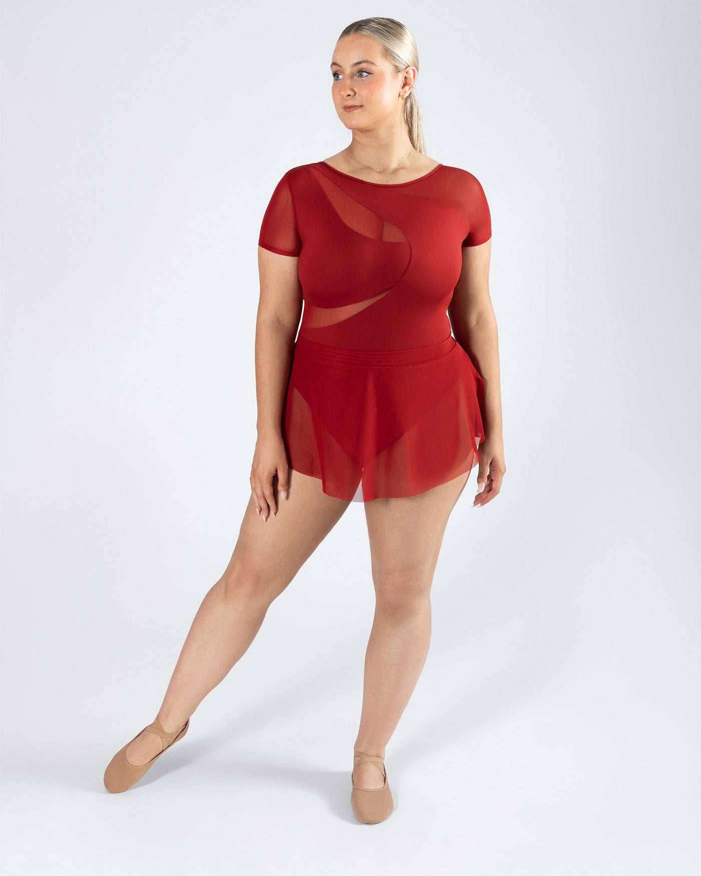 Natalia Mesh Split Skirt