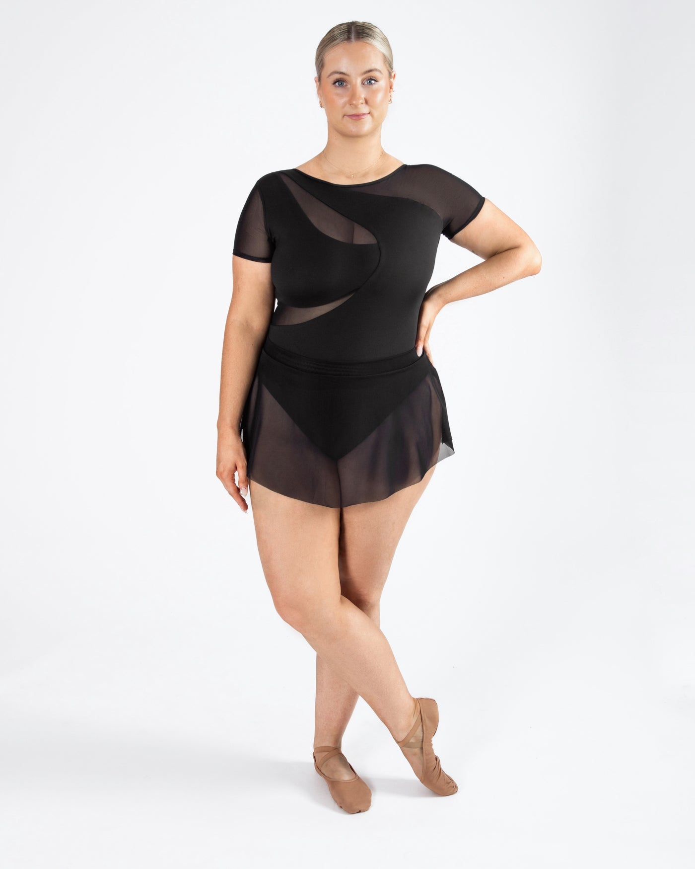 Natalia Mesh Split Skirt