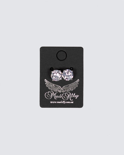 Round Diamante Earrings
