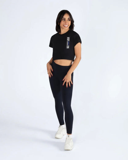 VDF 2026 - Black Cropped Tee